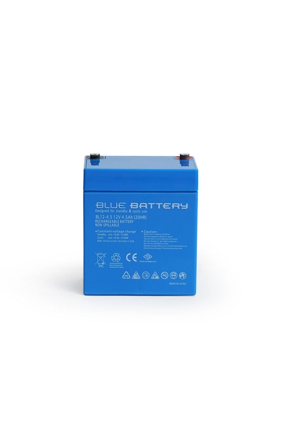 Blue Battery 12 Volt 4.5 Amper Bakımsız Kuru Akü Ups Aküsü