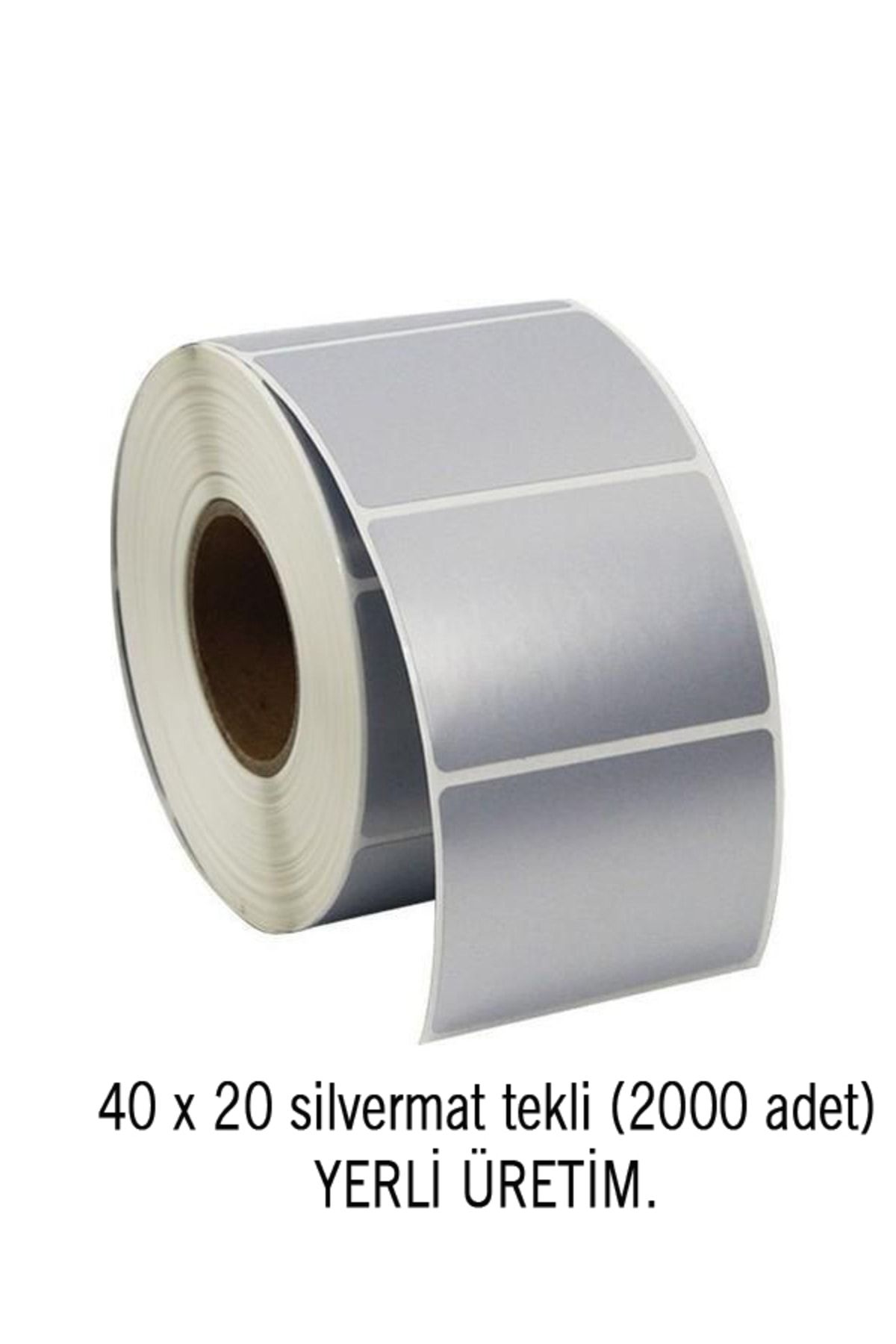GDL Retro 40x20 Silvermat Etiket | Rulo Demirbaş Etiketi (2000 Adet) Yerli Üretim