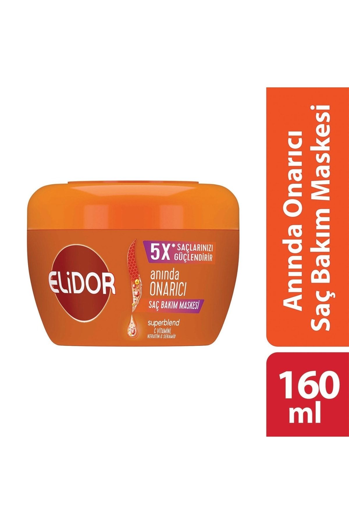 Elidor Superblend Saç Bakım Maskesi Anında Onarıcı C Vitamini Keratin Seramid 160 Ml