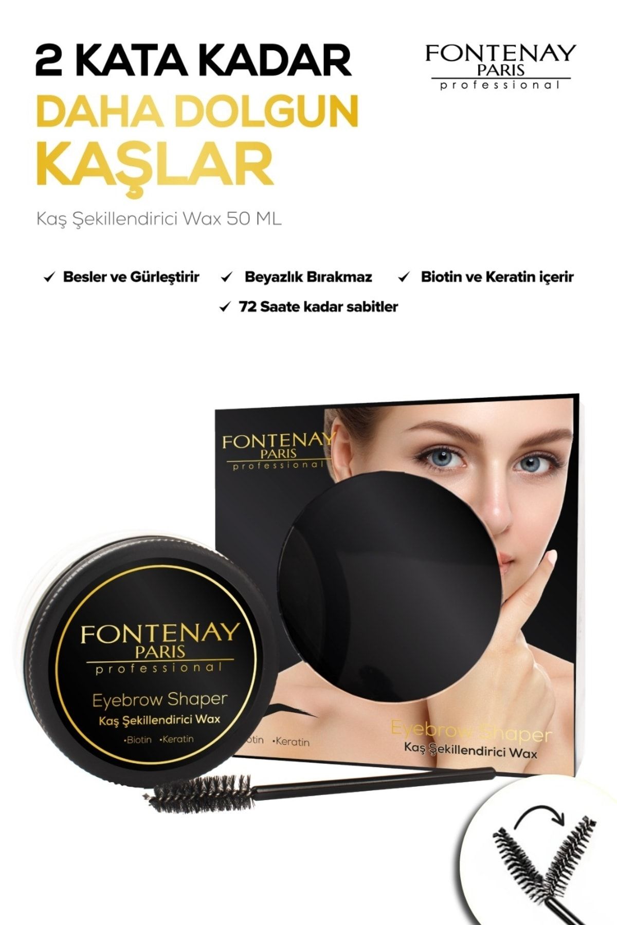 Fontenay Profesyonel Kaş Şekillendirici & Sabitleyici Wax Eyebrow Shaper Kaş Waxı