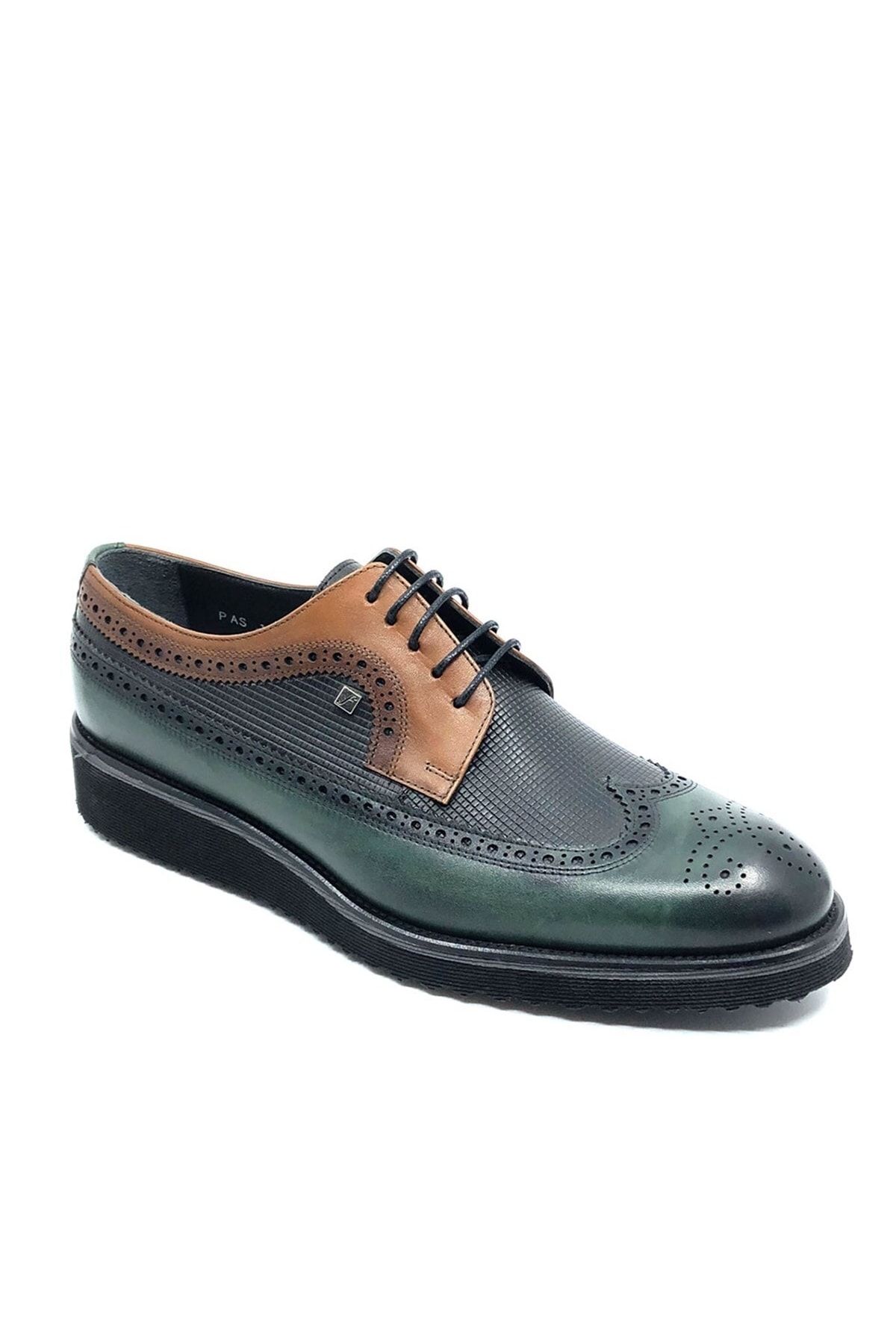 Fosco 1106 Hakiki Deri Erkek Günlük Ayakkabı Yeşil