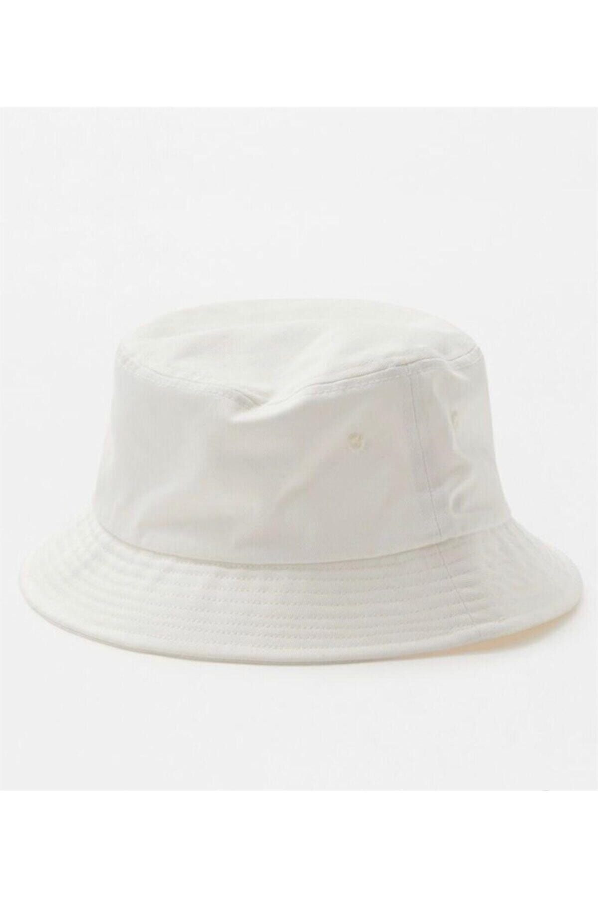 Elif Butik Unisex Balıkçı Beyaz Kova Şapka