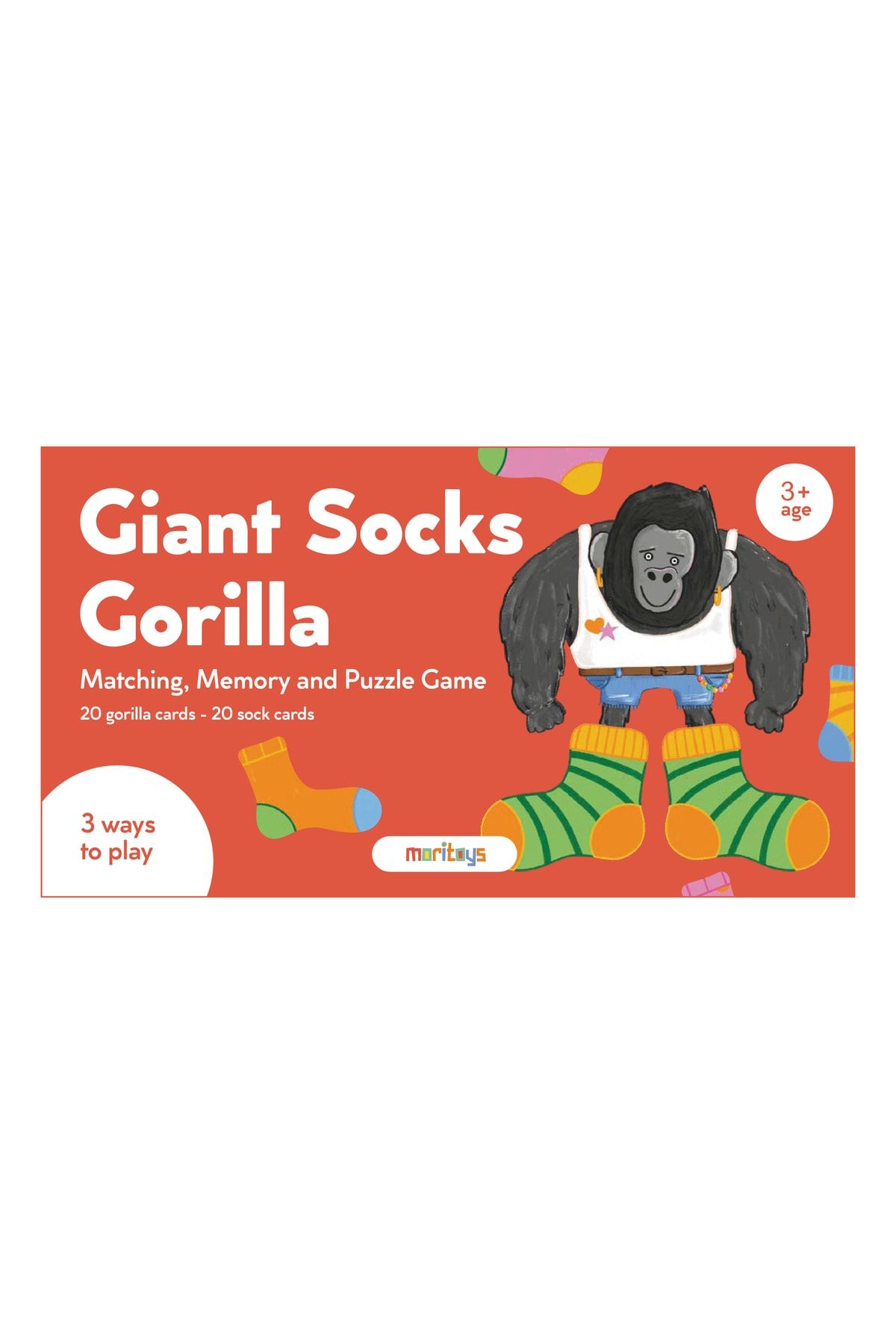 Genel Markalar Giant Socks Gorilla: 40 Kartlı Hafıza, Eşleştirme Ve Puzzle Oyunu