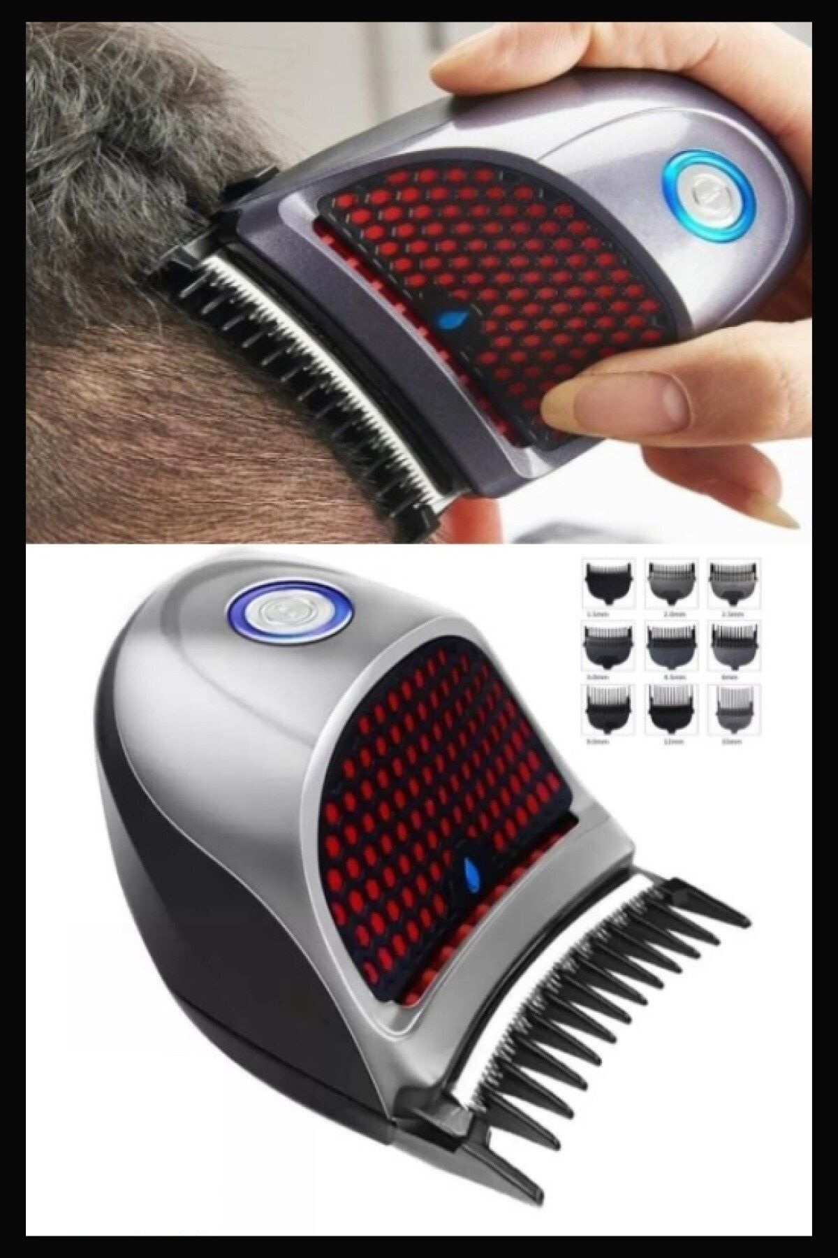 JUDAS Qualis D2 Elektirikli Saç Tıraş Makinesi 9 Kılavuz Tarak