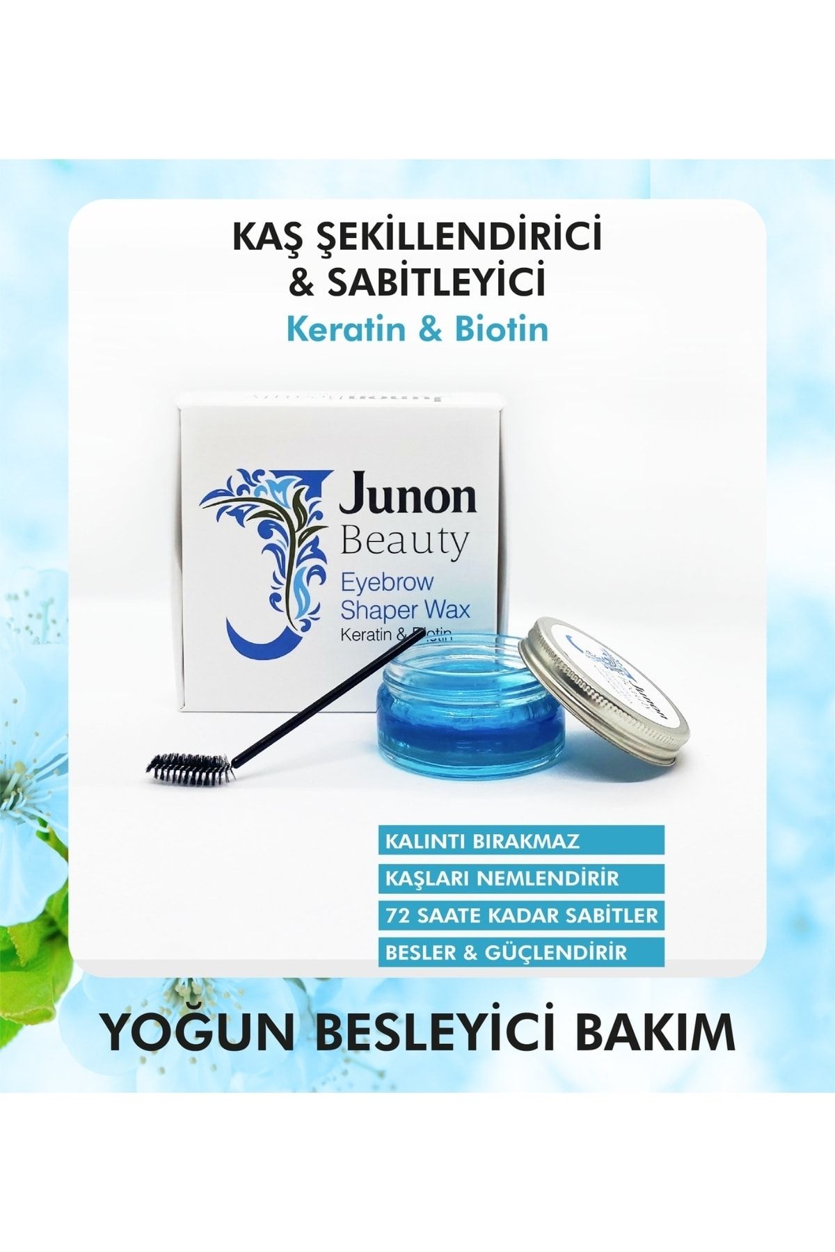 Junon Beauty Junon Kaş Şekillendirici & Sabitleyici Wax Keratin & Biotin Besleyeci Onarıcı - Bubble Gum Aromalı