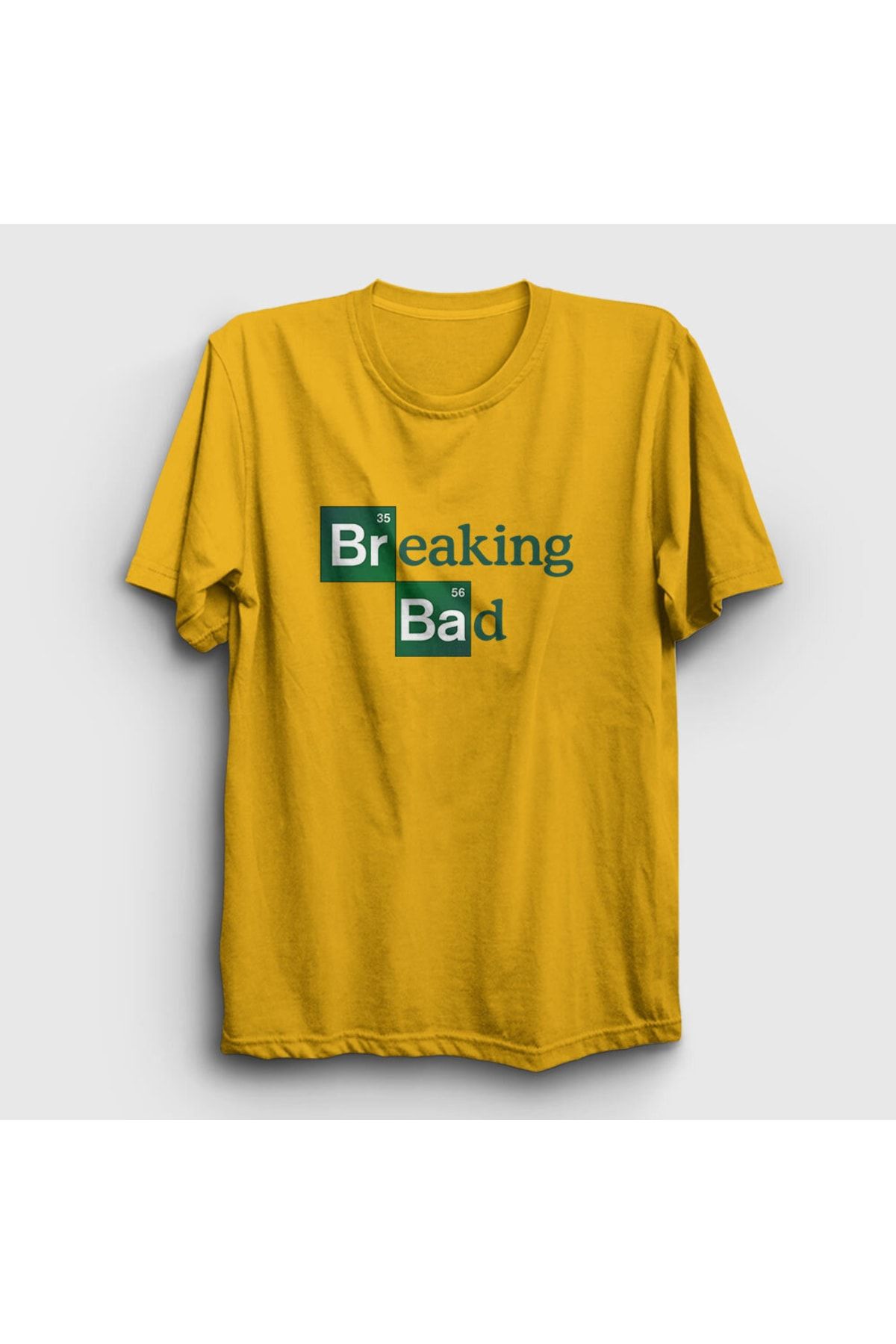 Presmono Unisex Sarı Logo Breaking Bad T-shirt 185103tt
