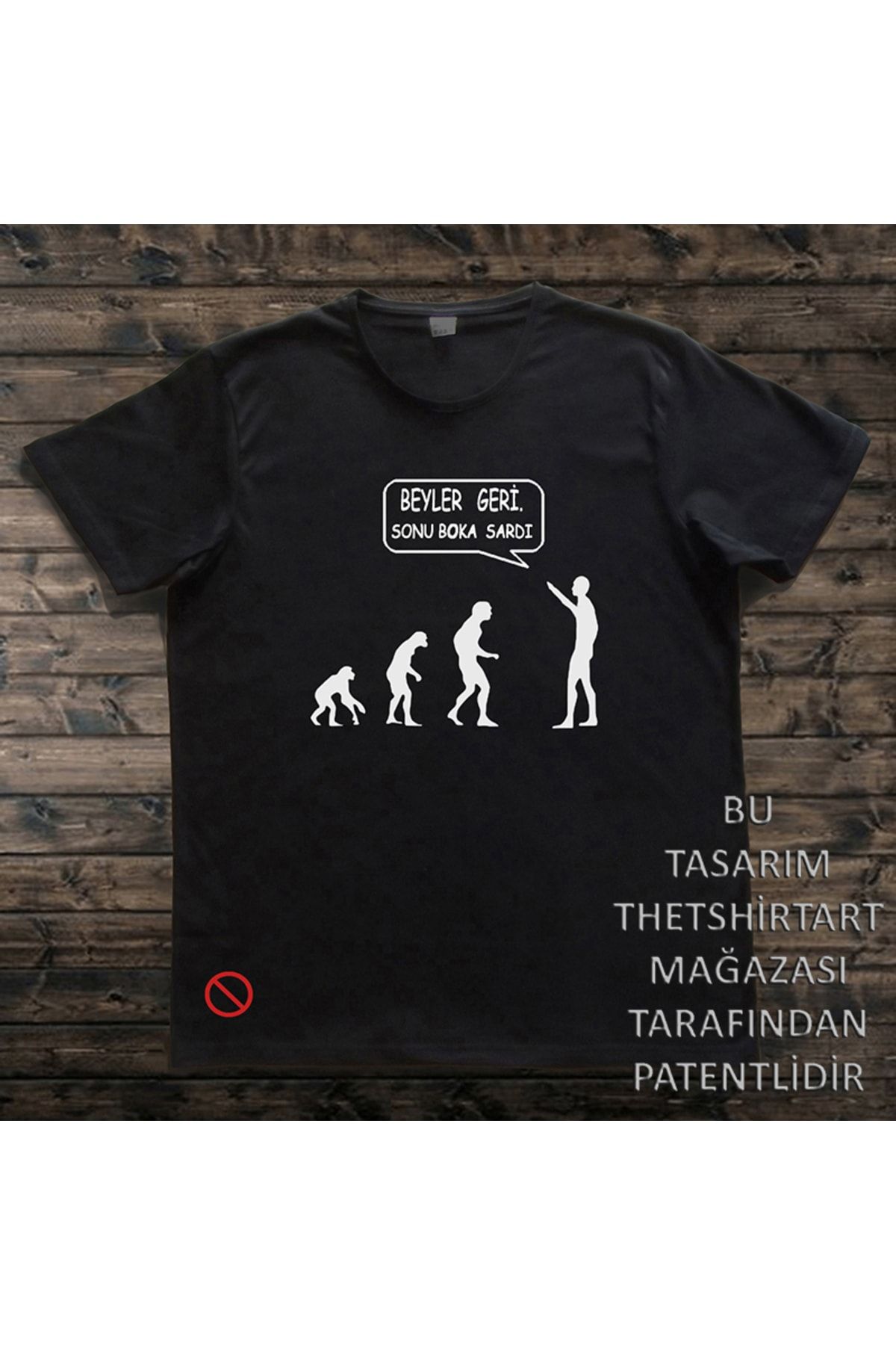 DESİGNER Insan Evrimi Evolution Tişört (CRO MAGNON) Komik Karikatür Yazılı Tişört