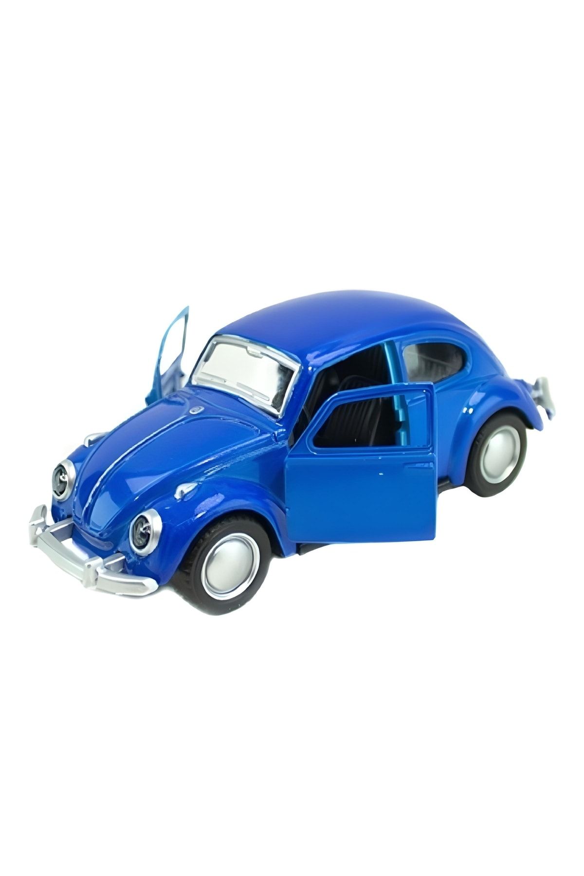 Genel Markalar Mavi Metal Beetle Vosvos Nostaljik Araba 12 Cm Koleksiyonluk Diecast Açılır Kapılı Çek Bırak