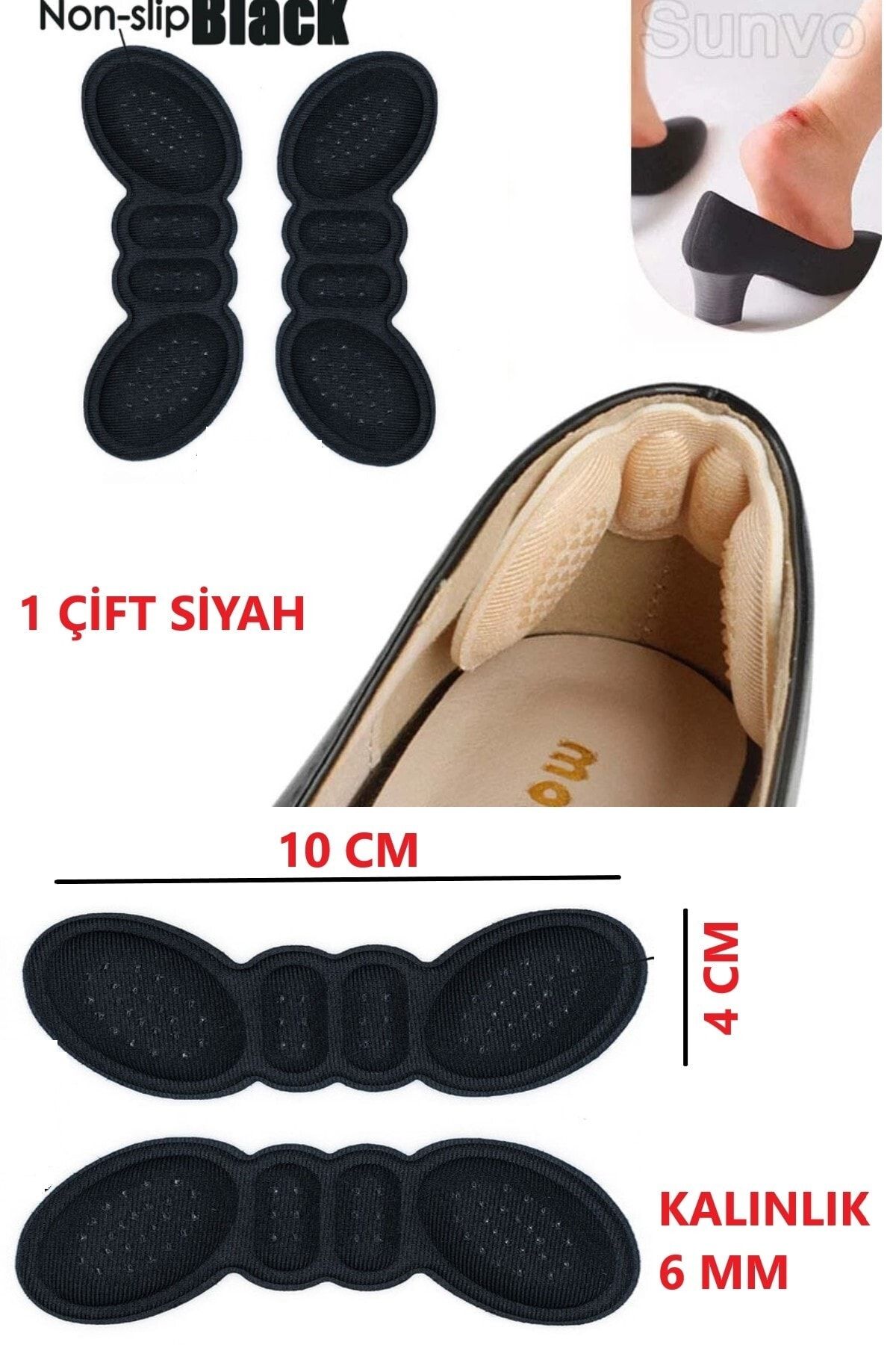 Bunyon Topuklu Ayakkabı Daraltan Ped Ayak Topuk Vurma Önleyici Sünger Bant Topuk Ağrısı Topuk Koruyucu 6 Mm