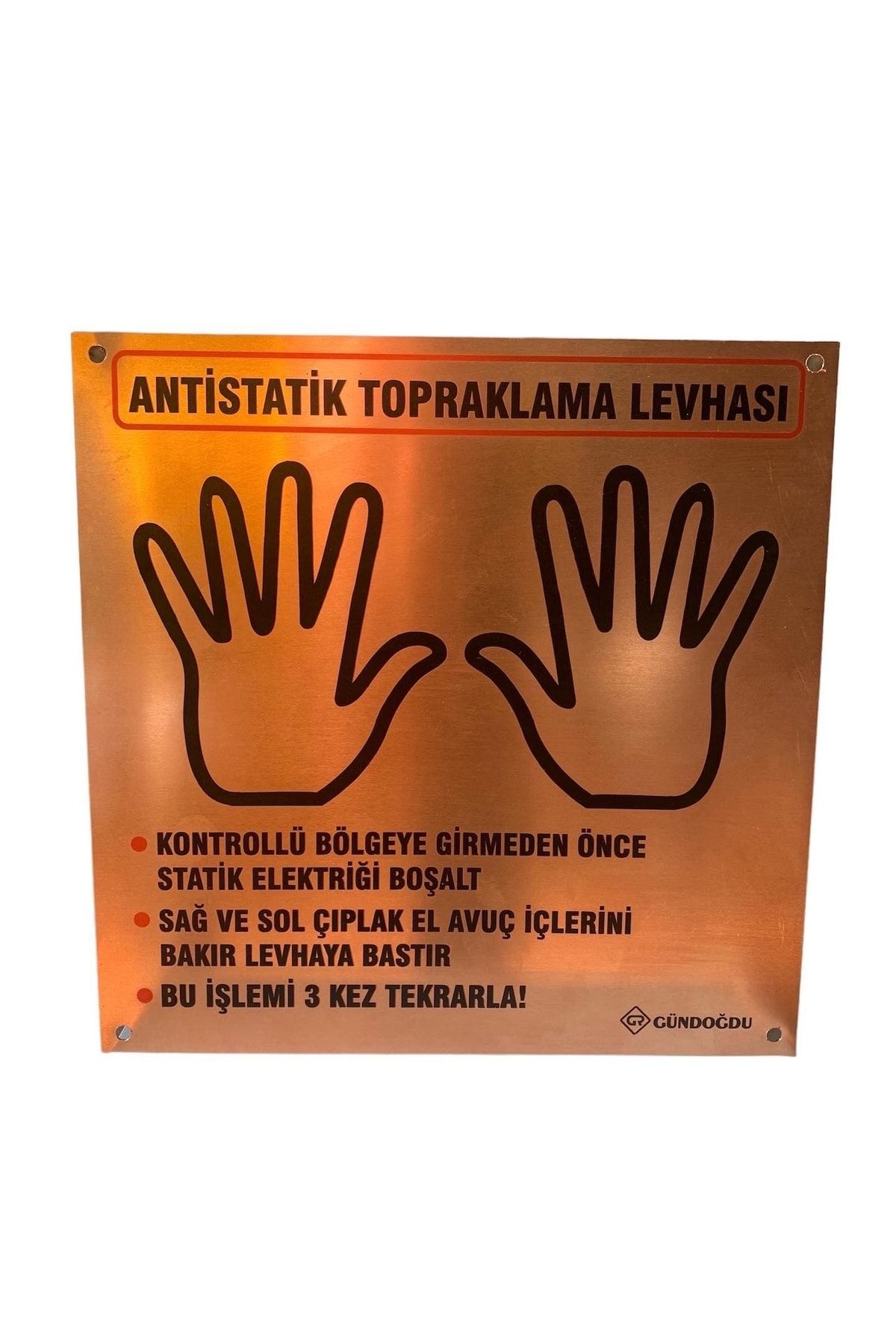 ERGÜNDOĞDU Anti Statik Topraklama Levhası