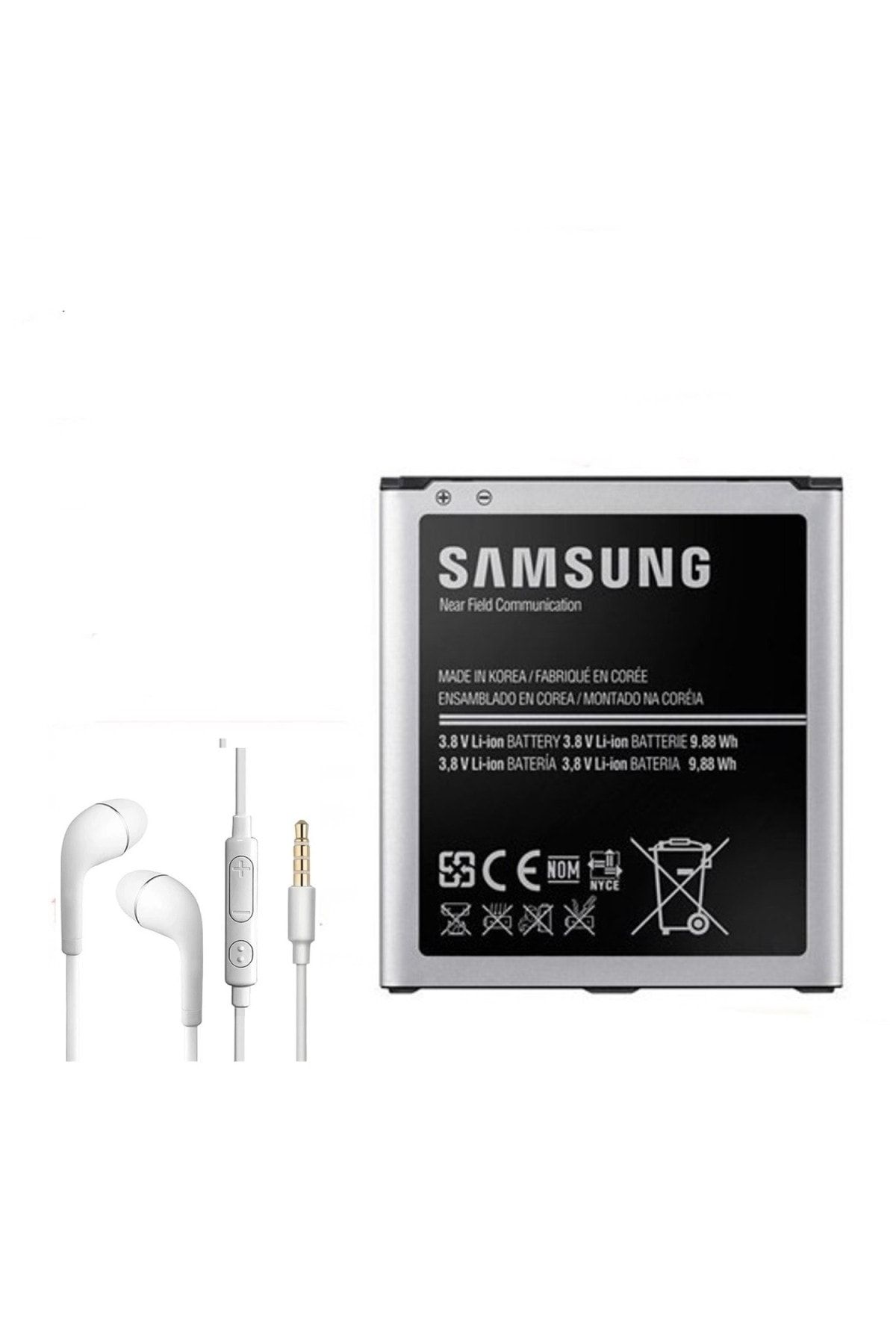 TURANTECH Samsung Galaxy S3 Mini Pil Batarya I8190 Orjinal Batarya Kulaklık Hediyeli