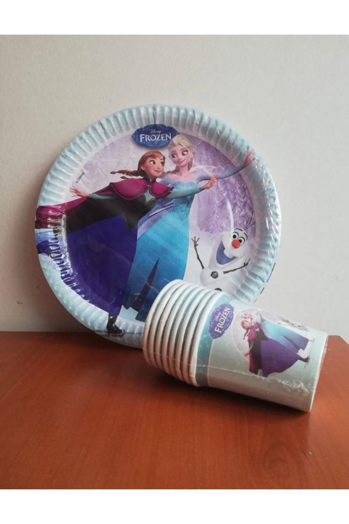 AKTEZ-EL Kağıt Tabak - Bardak Frozen - Elsa 8'li Paket