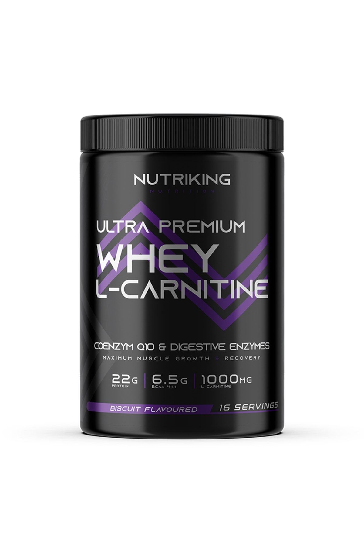 Nutriking Whey Protein L-carnitine Q10™ 480gr Bisküvi Aromalı (l-carnitine Karışımlı) - 18 Servis