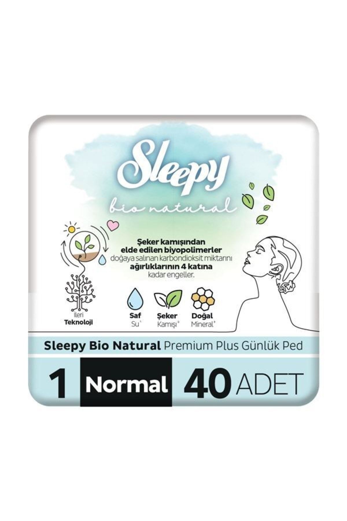 Sleepy Bio Natürel Premium Plus Günlük Ped 40 Li