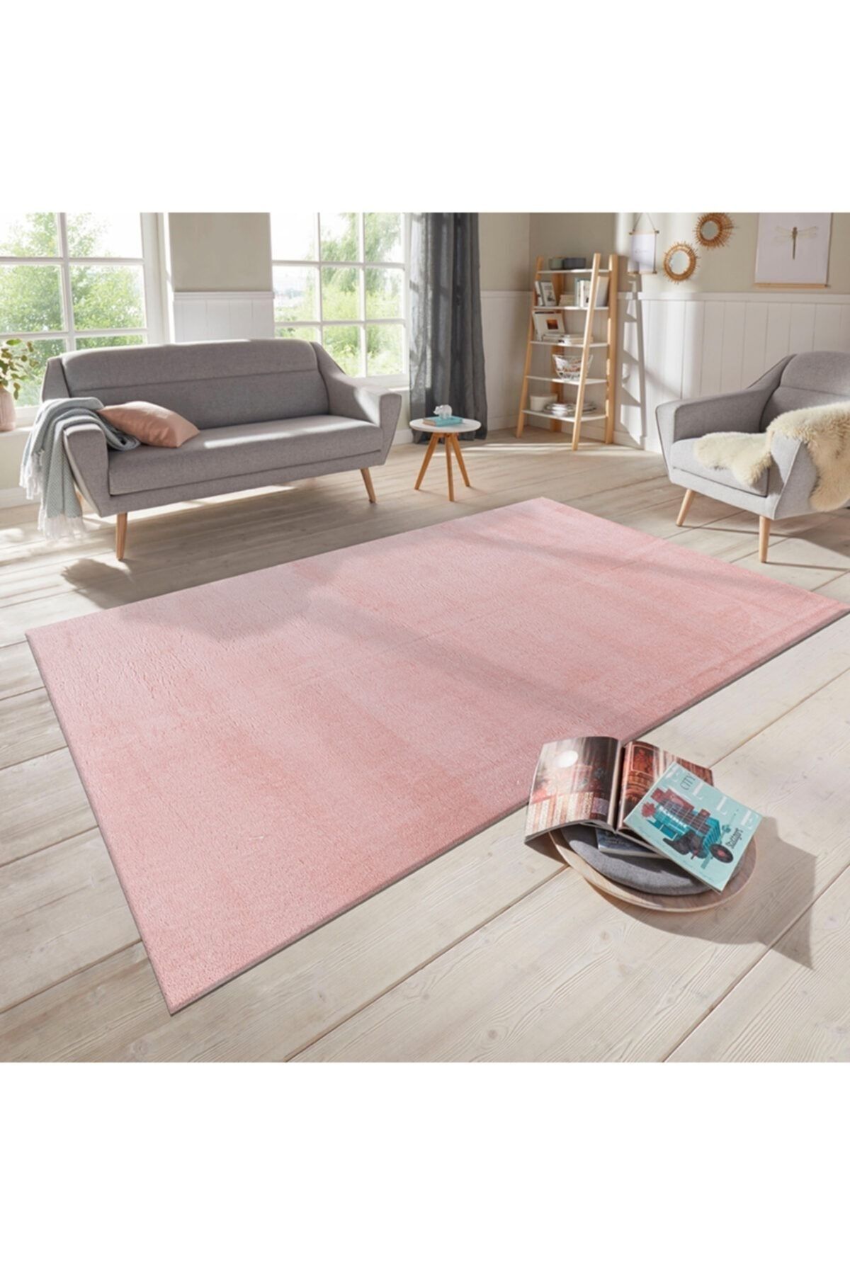 Anatolian Carpet Store Pembe Post Kaymaz Peluş Halı