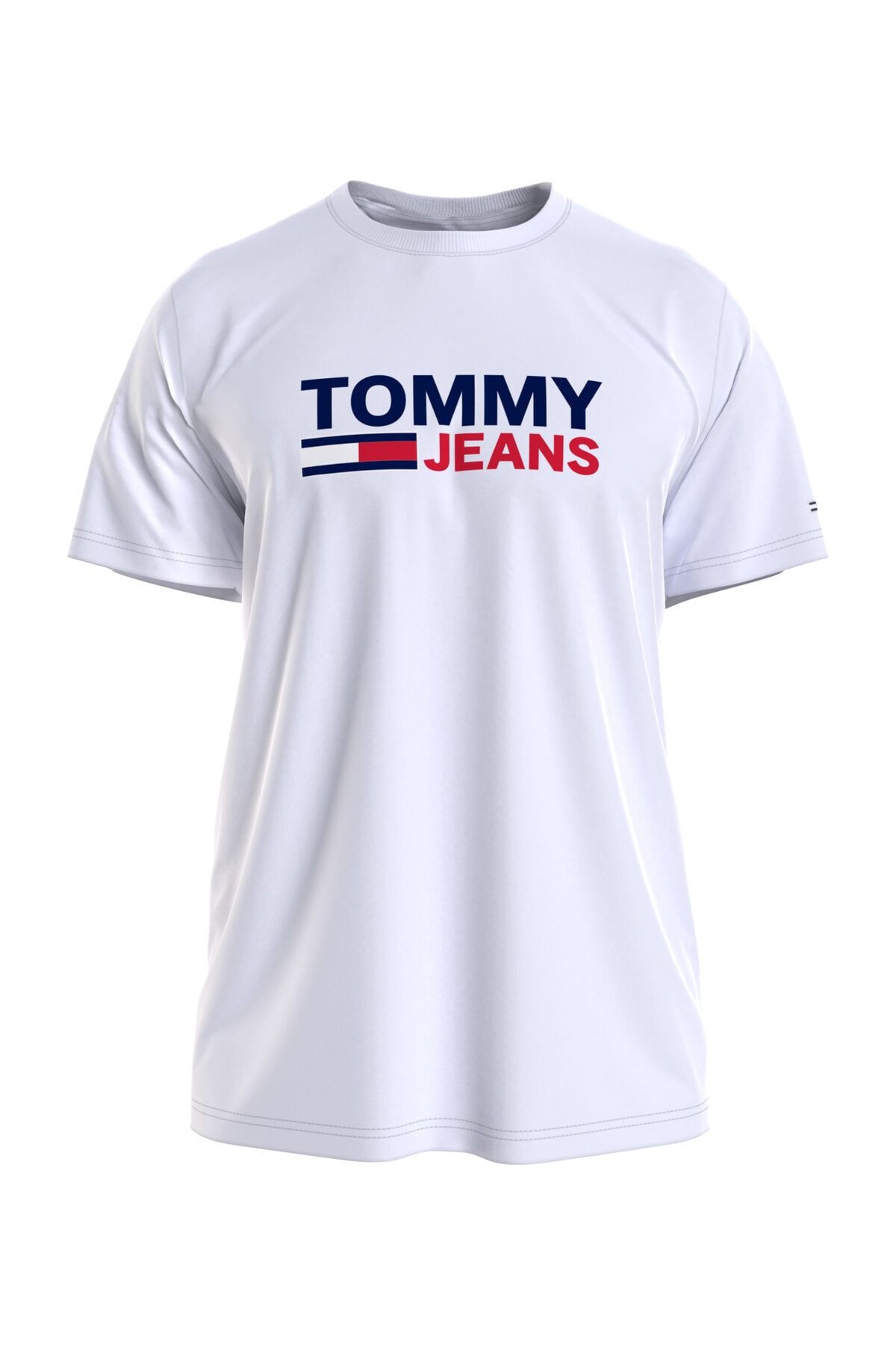 Tommy Hilfiger Erkek Beyaz T-Shirt Tjm Corp Logo Tee DM0DM10214