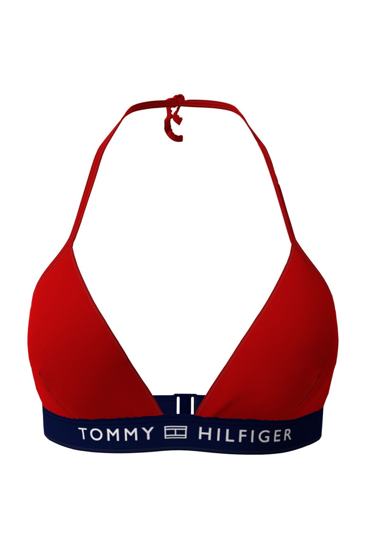 Tommy Hilfiger Kadın Kırmızı Bikini Üstü Trıangle Fıxed UW0UW02708