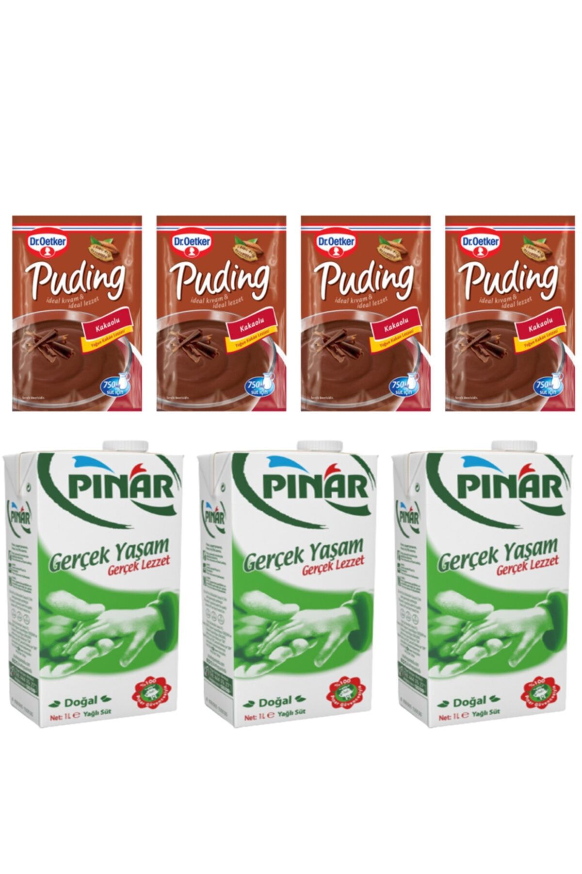 Dr. Oetker 3 Adet Pınar Süt Ve 4 Adet Kakaolu Puding