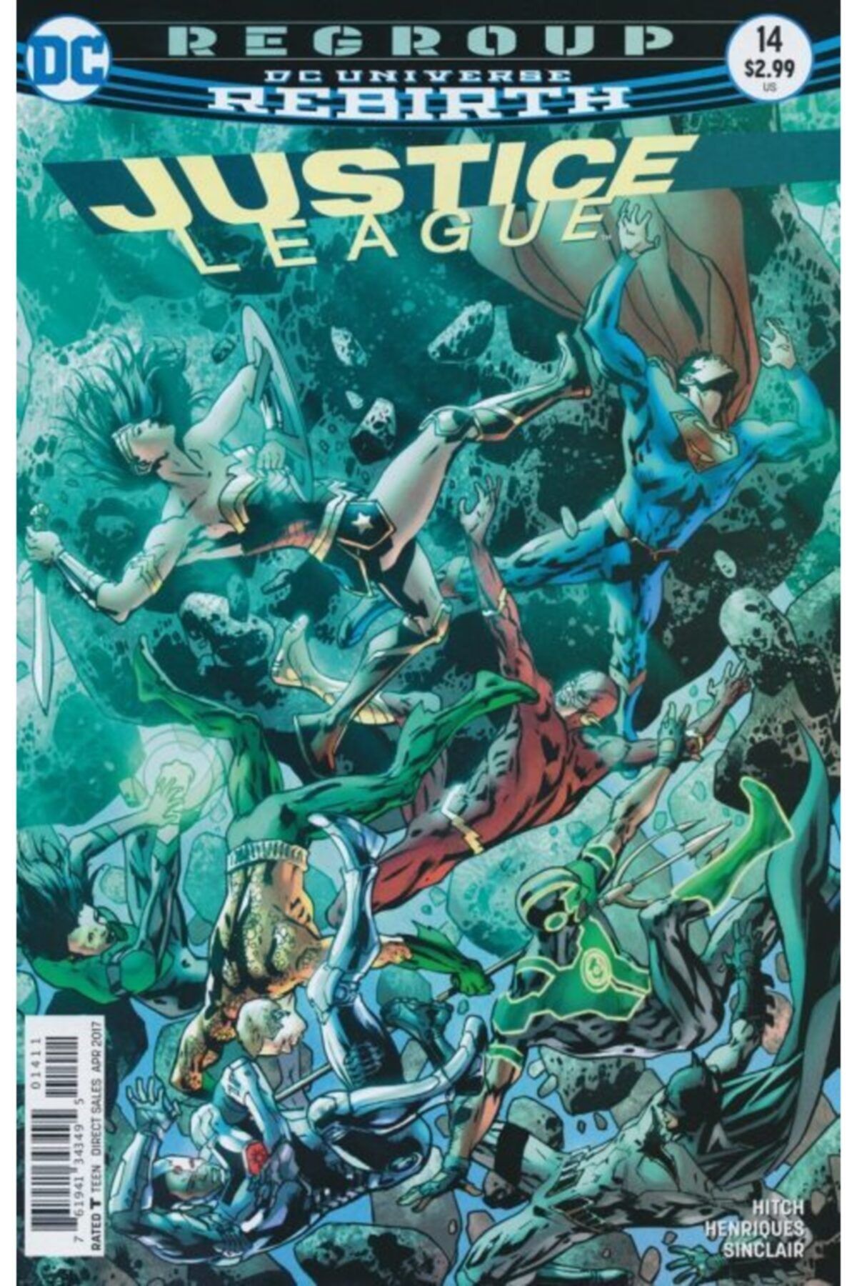 TM & DC Comics-Warner Bros Justice League #14 Fasikül Ingilizce Çizgi Roman