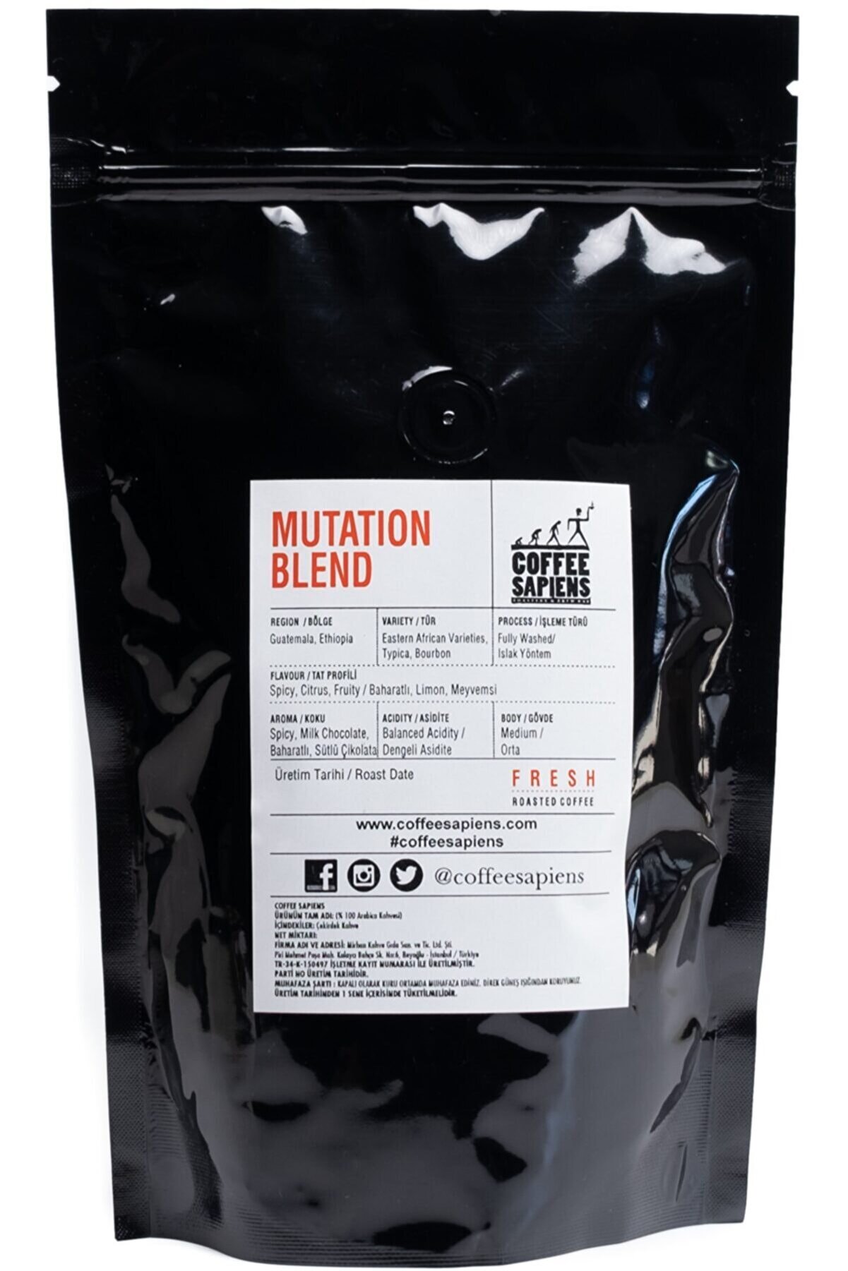 Coffee Sapiens Mutation Blend 250 Gr. Çekirdek Kahve