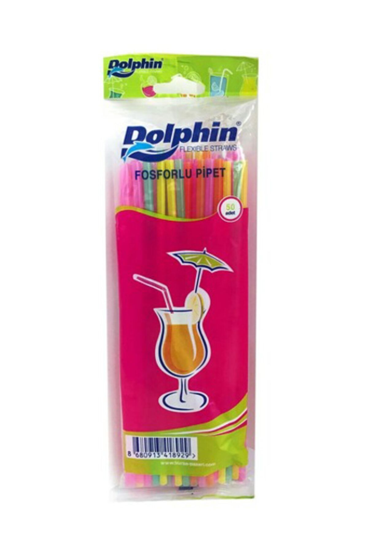Roll Up Dolphin Fosforlu Pipet 50'li