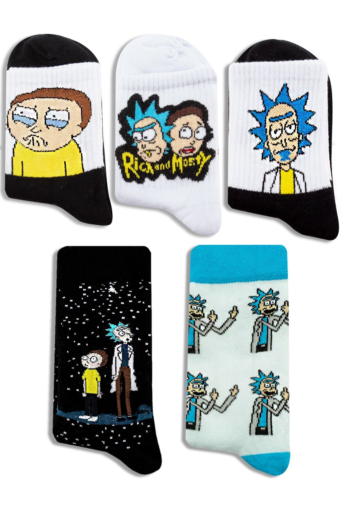 Socksarmy Rick & Morty Desenli 5 'li Renkli Çorap Seti