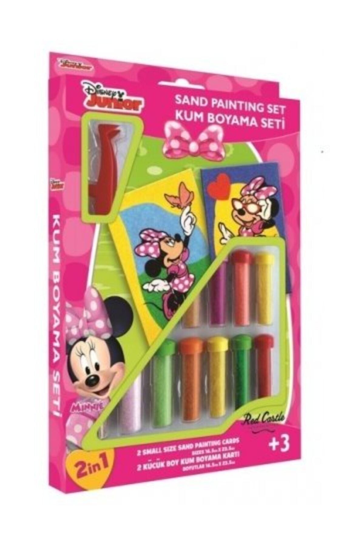 Red Castle Eğitici Ve Eğlenceli Kum Boyama Seti, Disney Junior Minnie Mouse(2'Sİ 1 ARADA) Ds 03