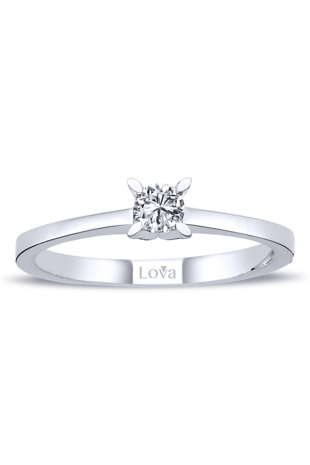 Lova D Renk 0,17 Karat Pırlanta Tektaş Yüzük - 1030177