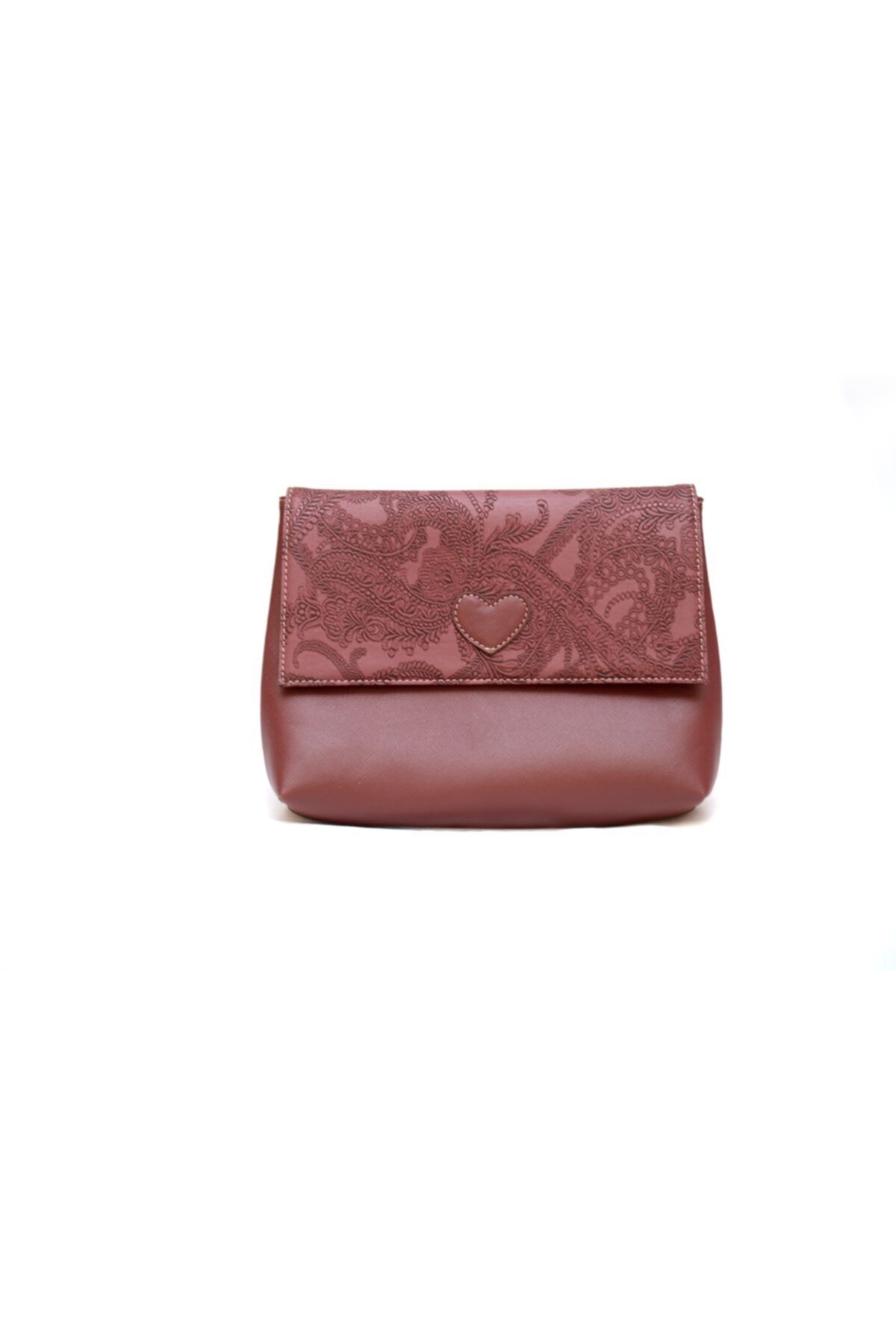 Pinkylola Rectangle Love Model Bordo Vegan Bel Çantası /portföy / Tablet Çanta