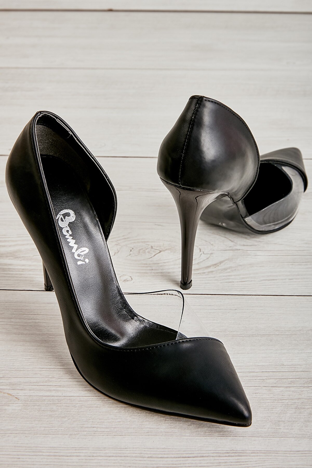 Bambi Siyah Kadın Klasik Topuklu Ayakkabı K01596177209