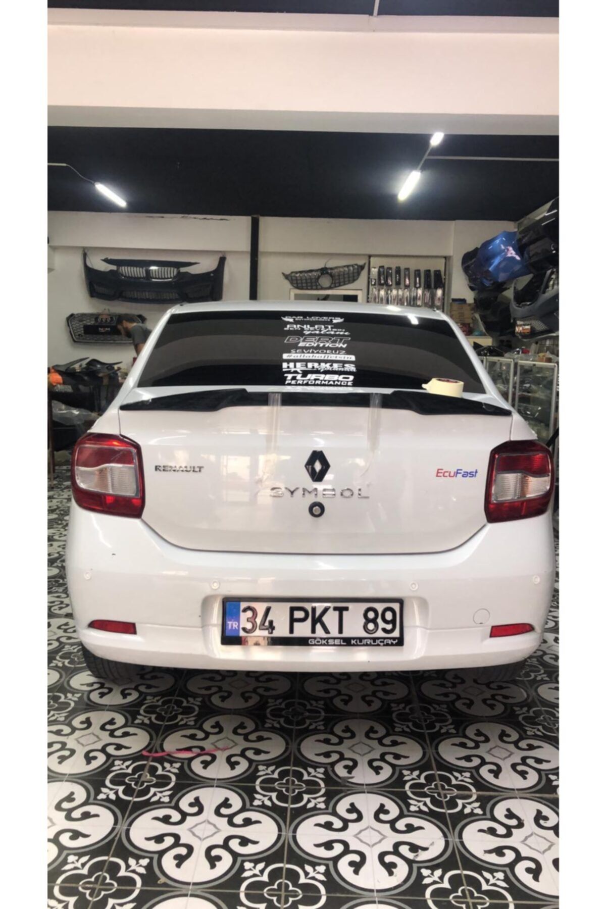 NamTuning Renault Symbol Yarasa Spoiler Voltex Parlak Siyah