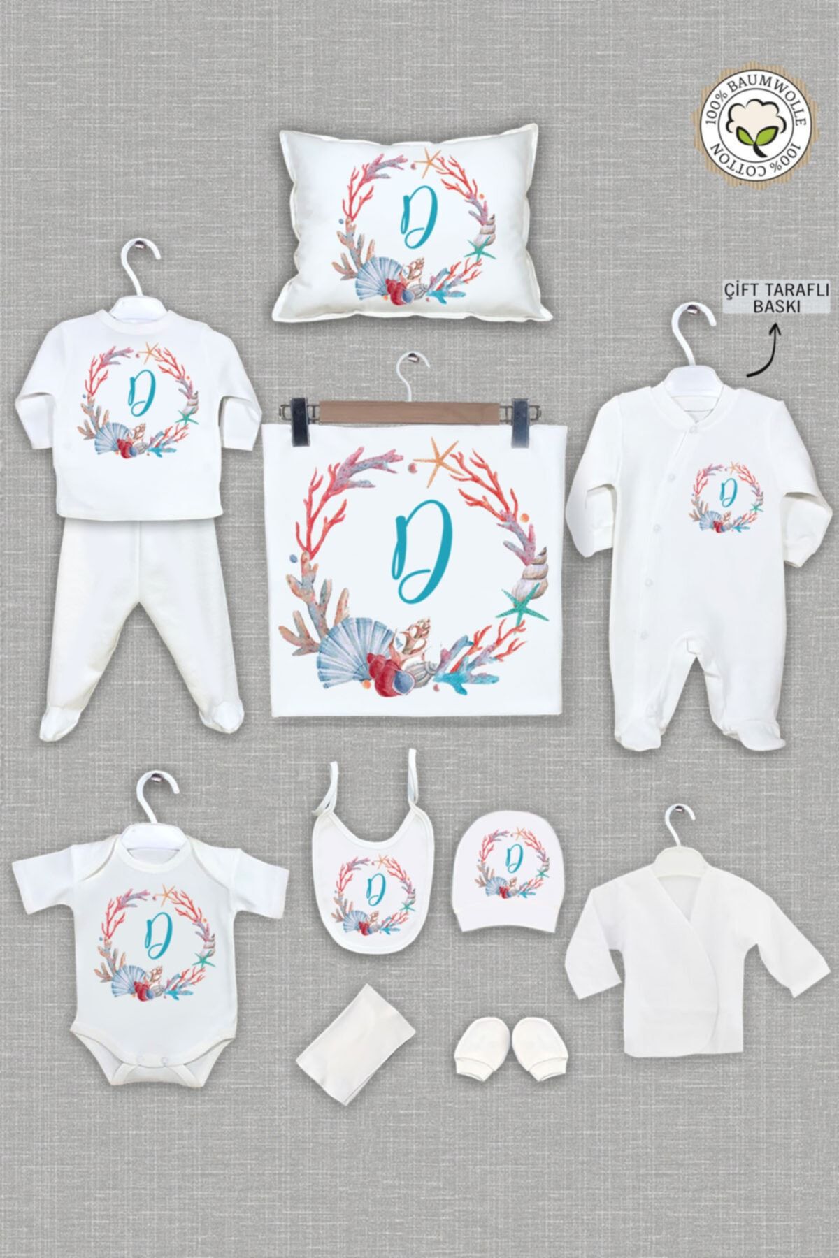 bebeqon Unisex Bebek Beyaz Hastane Çıkışı 11'li