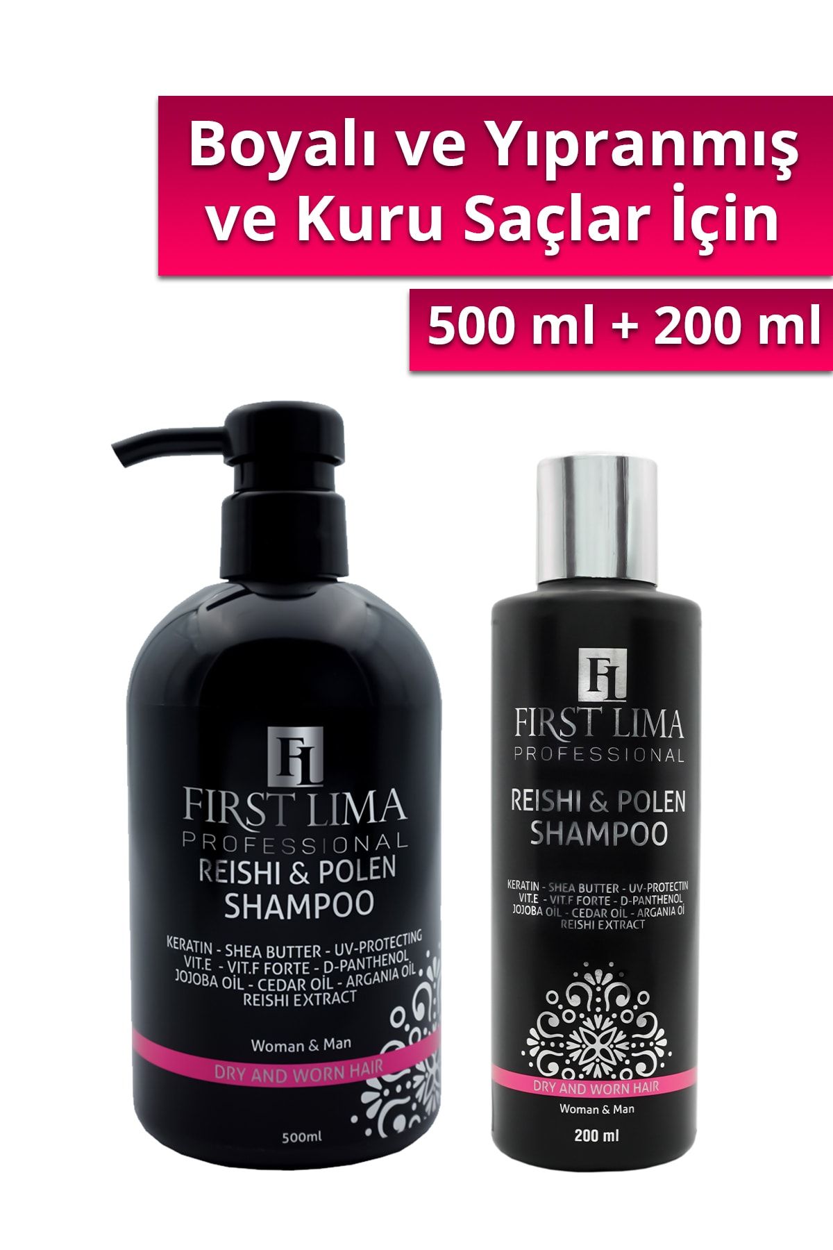 First Lima Professional Boyalı Ve Yıpranmış Saçlara Özel Yıpranma Karşıtı Şampuan 500 ml+ 200 ml