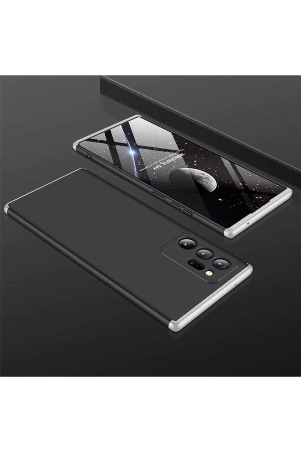 İncisoft Samsung Galaxy Note 20 Ultra Kılıf Ultra Ince Full Koruma Ays Kapak Siyah-gri