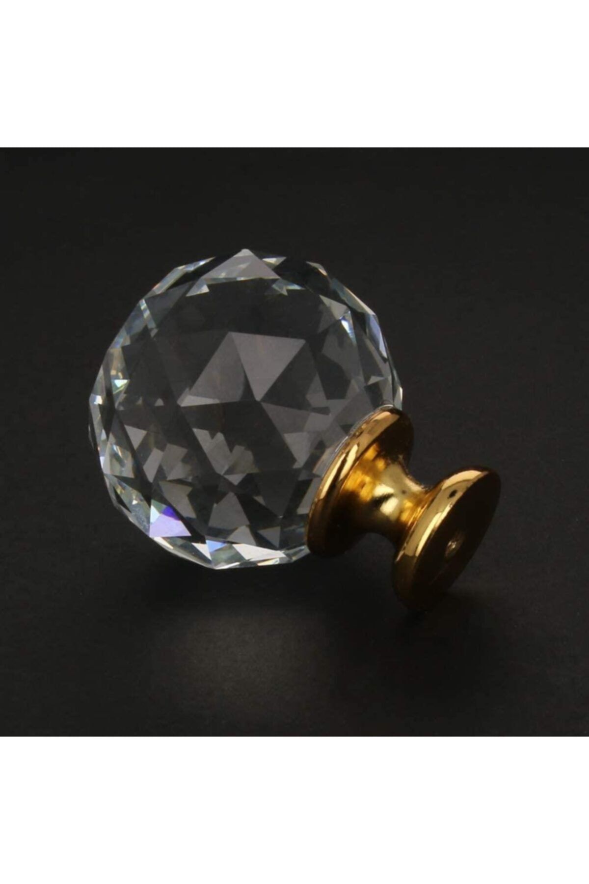 bablife 2 Adet Kristal Düğme Altın 30mm Çapında Çekmece Dolap Mobilya Kulpları