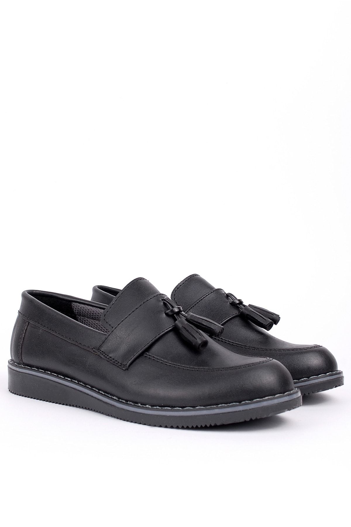 Rıdvan Çelik Erkek Çocuk Siyah Cilt Klasik Ayakkabı