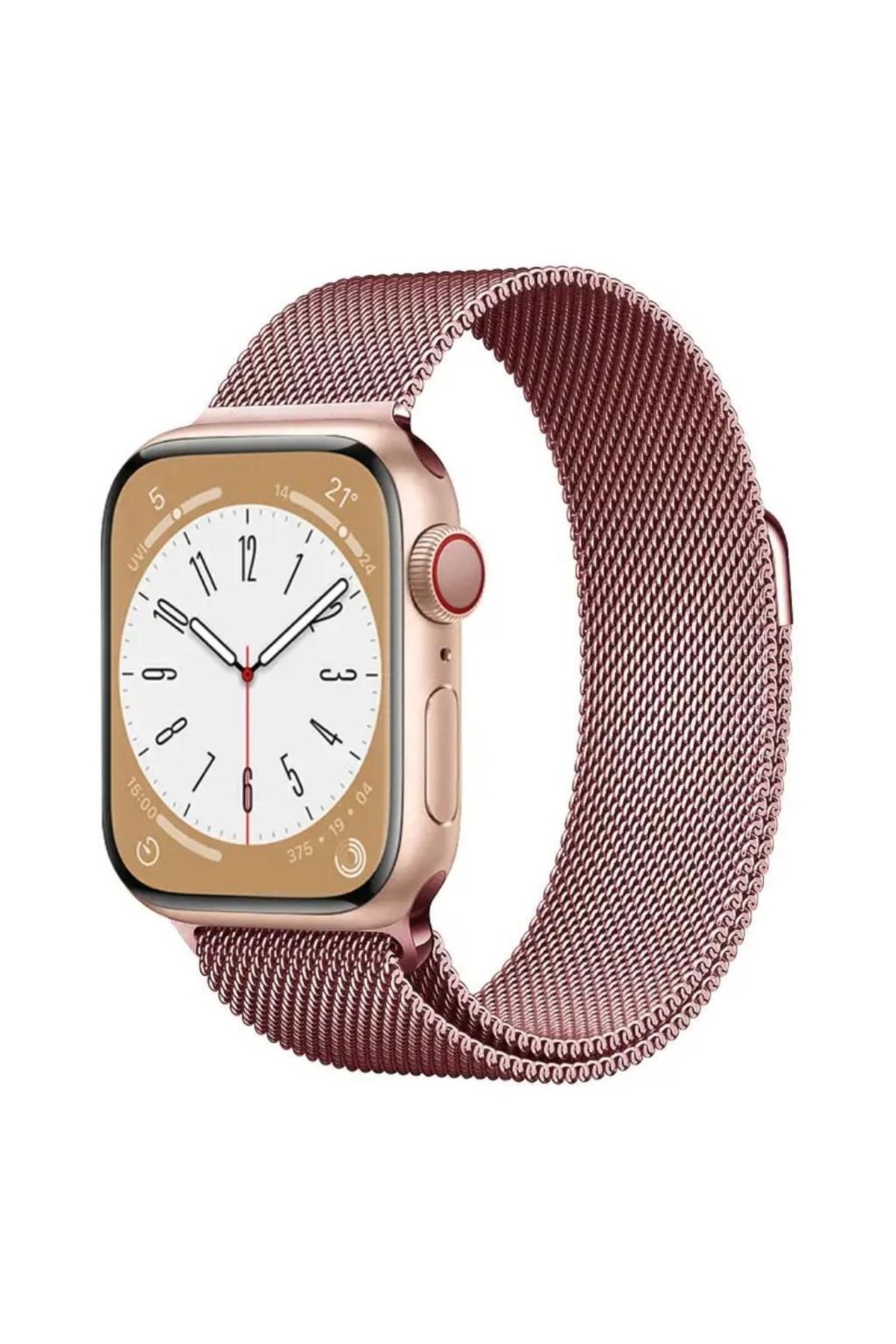 Mi7a Apple Watch 8 7 6 5 4 3 Se Ultra Uyumlu 42 / 44 / 45 / 49mm Milano Loop Çelik Örme Metal Mıknatıslı