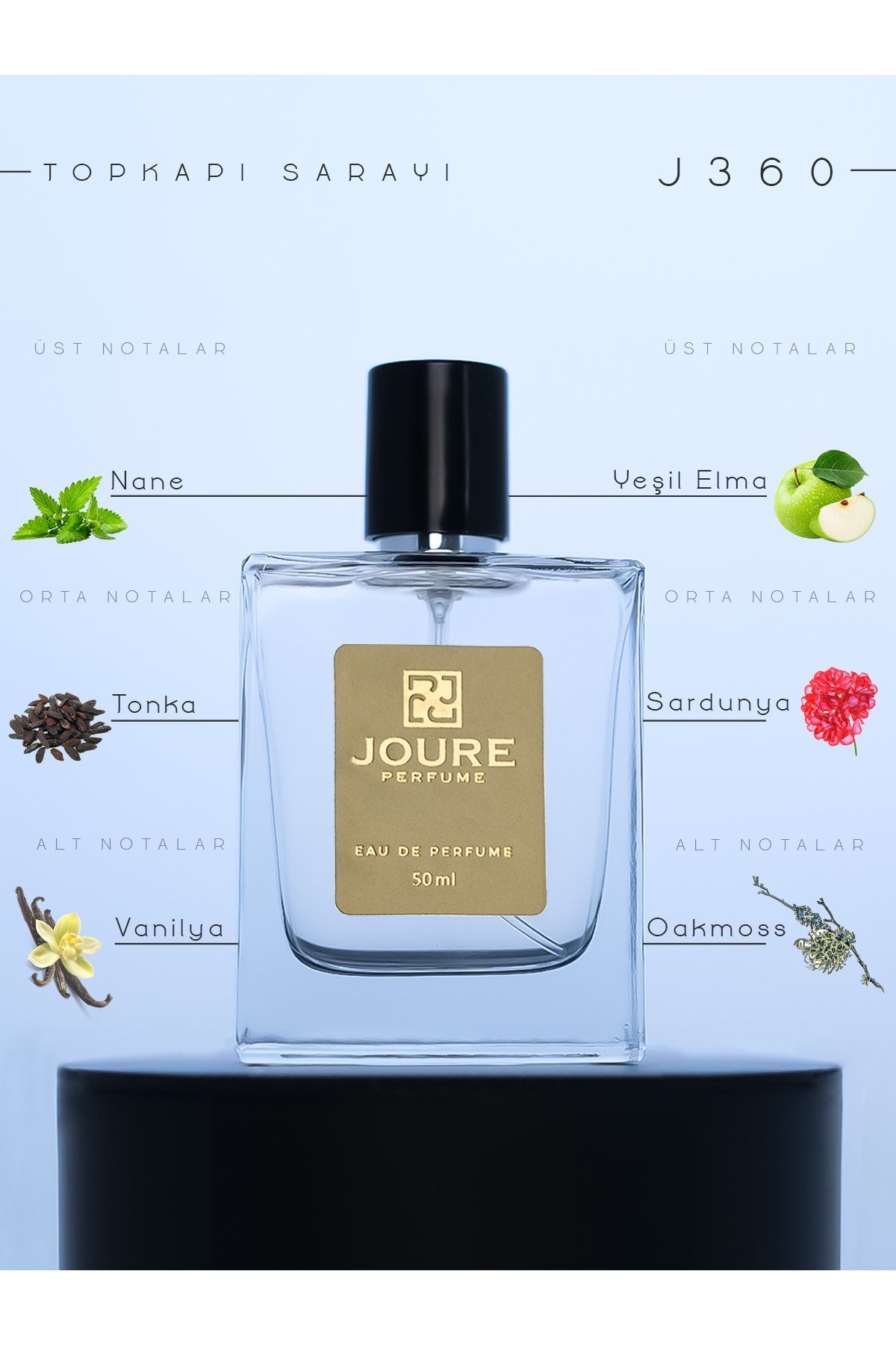 JOURE PERFUME Joure J360 - Afrodizyak Etkili Odunsu Limon Vanilya Kokulu 50ml Kalıcı Edp Erkek Parfüm