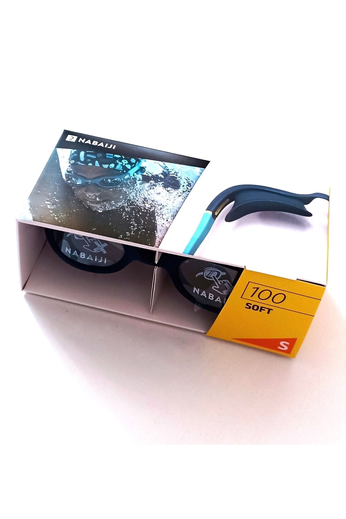 Decathlon Nabaiji Yüzücü Gözlüğü - S Boy - Mavi Sarı - 100 Soft