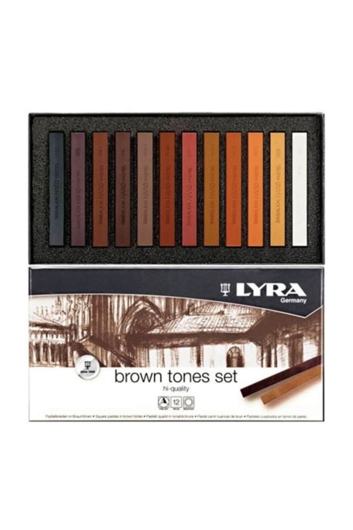 Lyra Brown Tones Set Soft Pastel 12 Renk