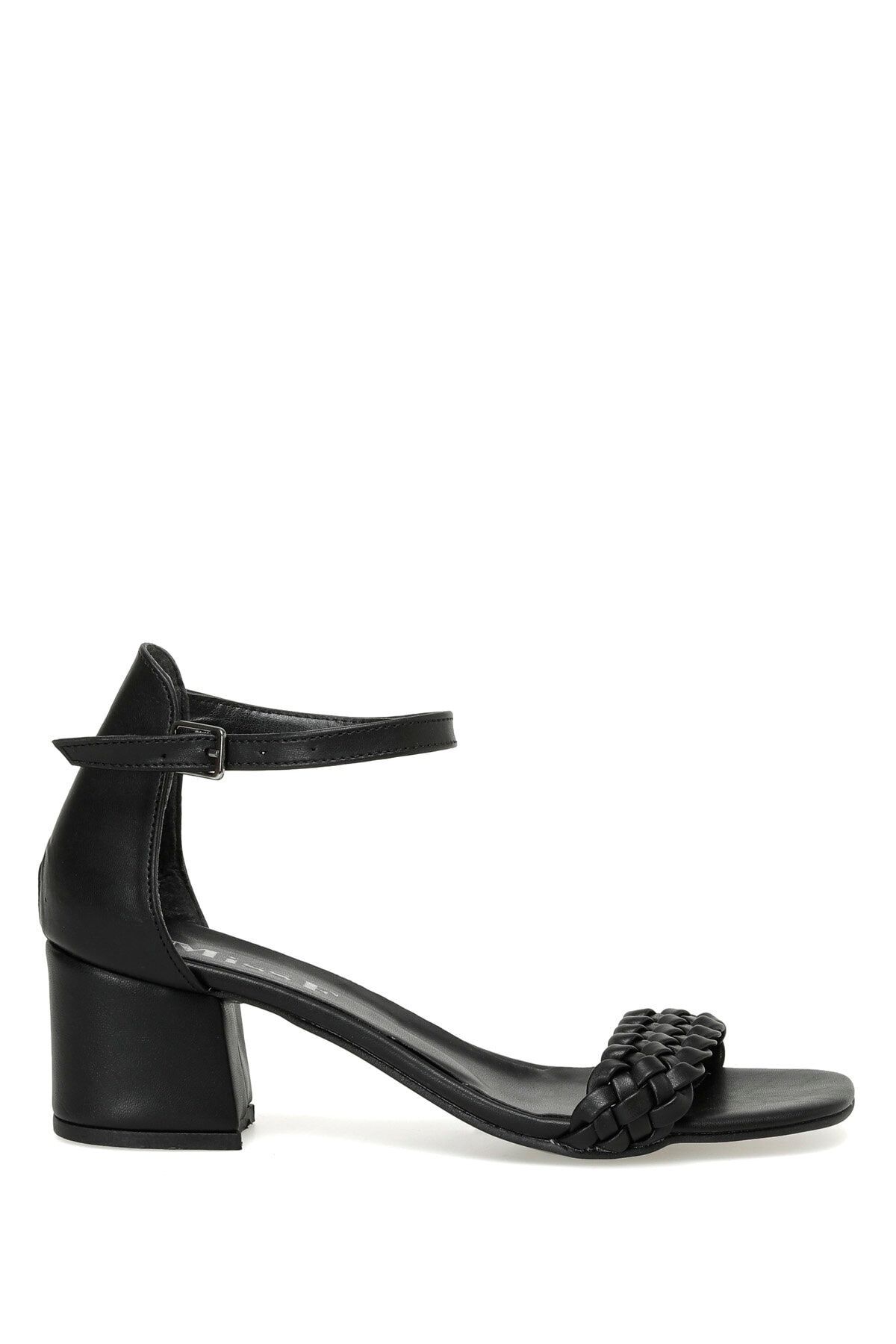 Missf Ds22046 3fx Siyah Kadın Topuklu Sandalet