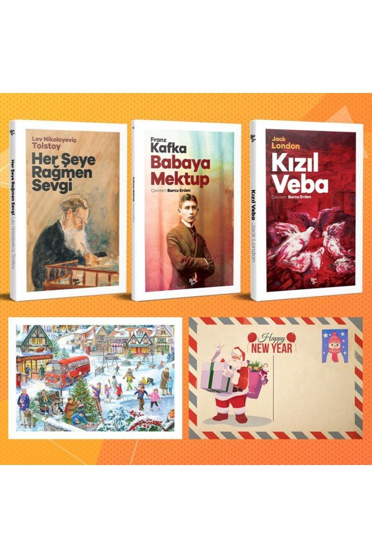 Halk Kitabevi Dünya Klasikleri Üçlü Set - Her Şeye Rağmen Sevgi - Babaya Mektup - Kızıl Veba Ve Kartpostal