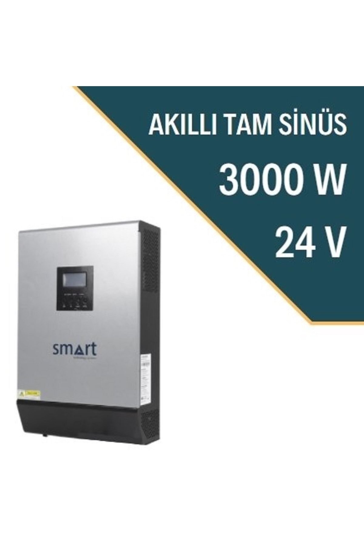 Smart 3 Kva 3000 Watt 24 Volt Tam Sinüs Akıllı Inverter Çevirici Invertör