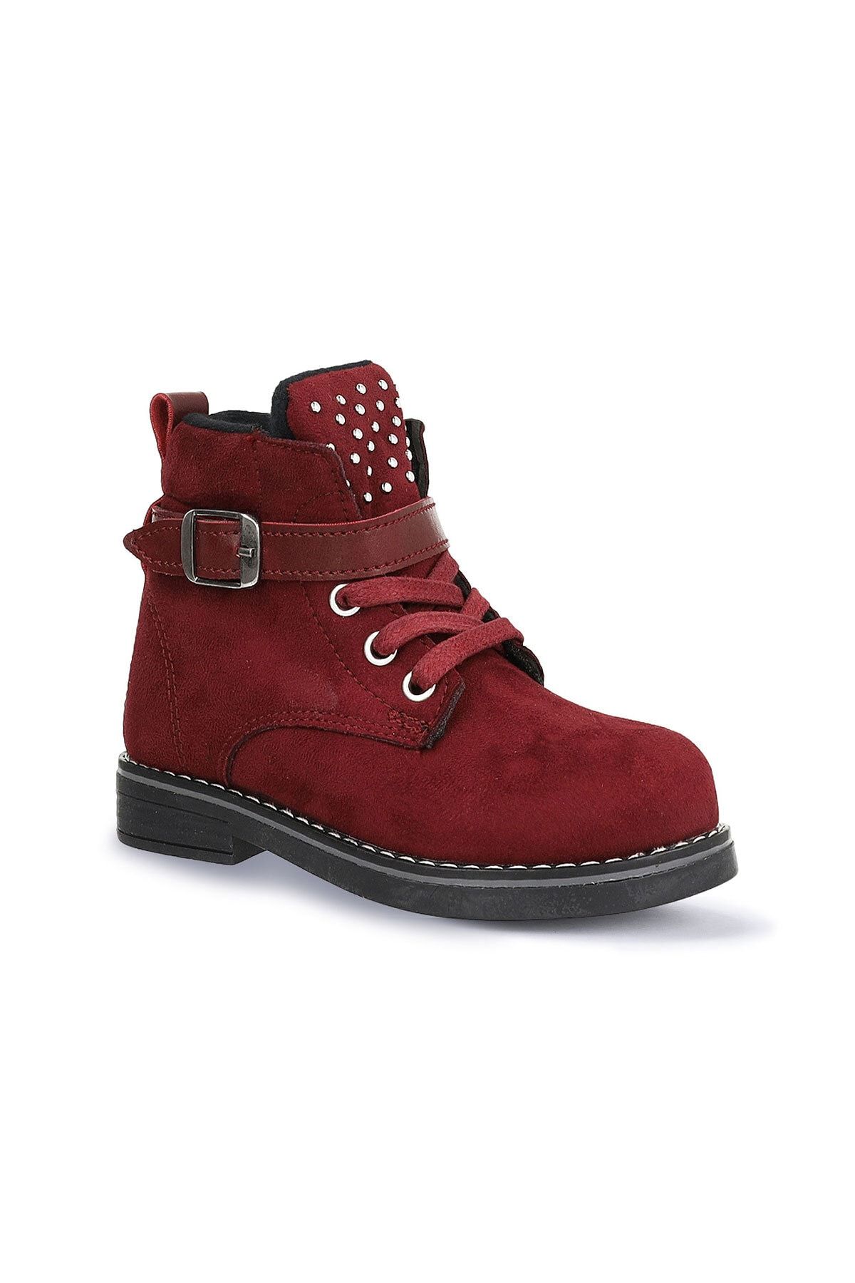 Jump 24161 Bordo Kız Çocuk Bebek Günlük Uzun Bilekli Kalın Taban Sneaker Spor Bot Ayakkabı