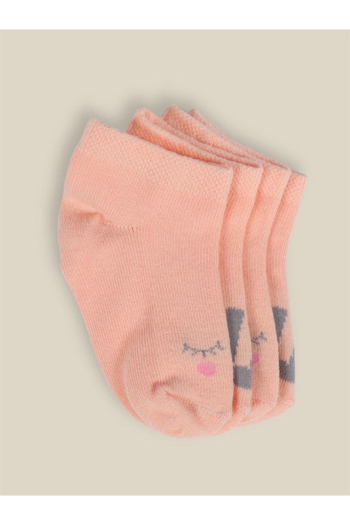 YHH Kids 2 Çift Bebek Çorabı Somon Çocuk Çorabı Pamuklu | 1-4 Yaş