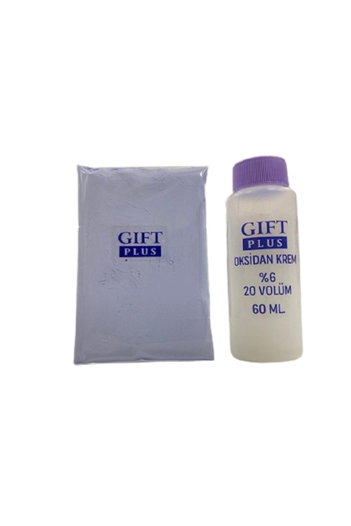gift plus 20 Volüm Oksidan Krem 60 ml Ve Saç Açıcı Mavi Oryal 60 gr