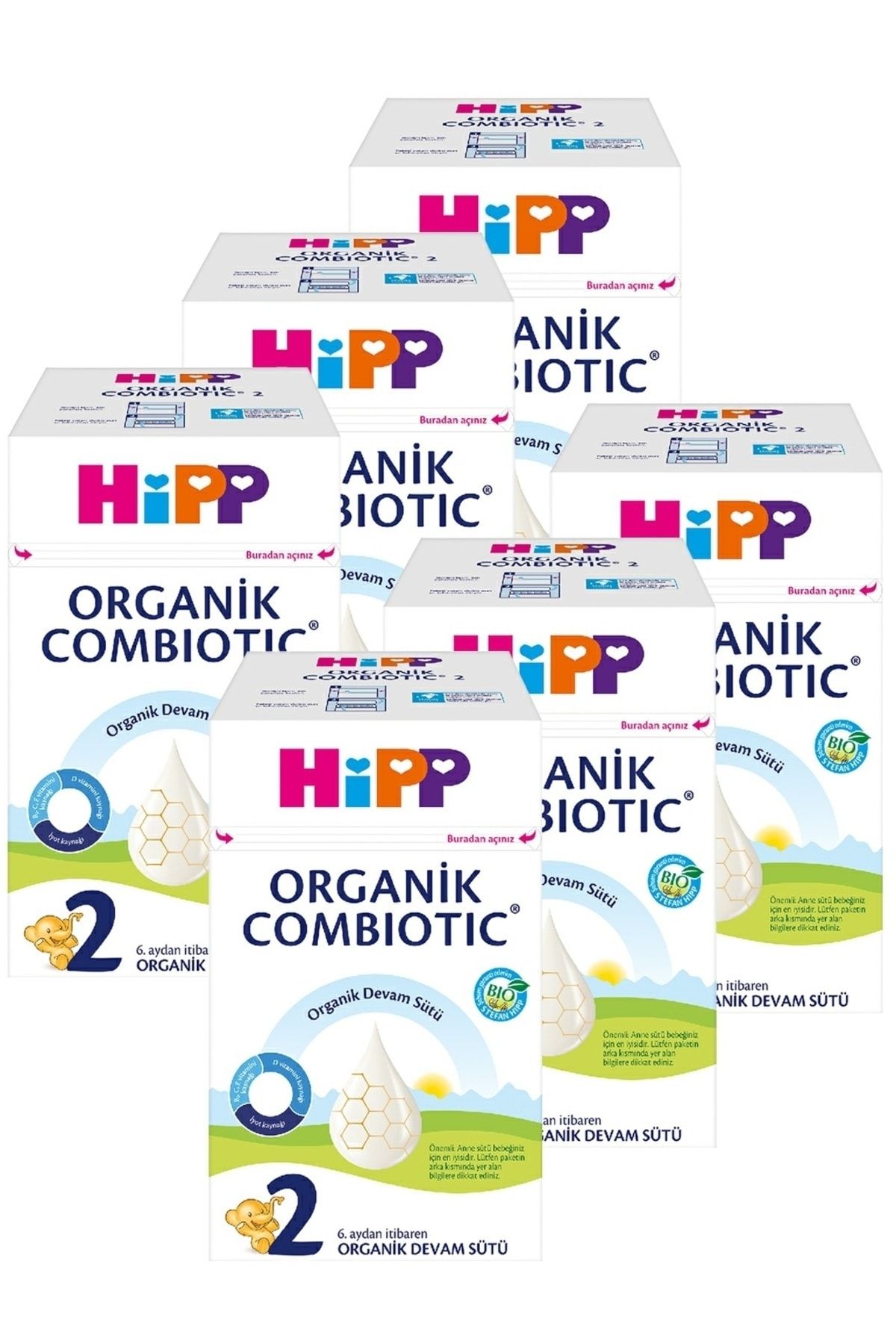 Hipp 2 Organik Devam Sütü Combiotic 800 gr X 6 Adet