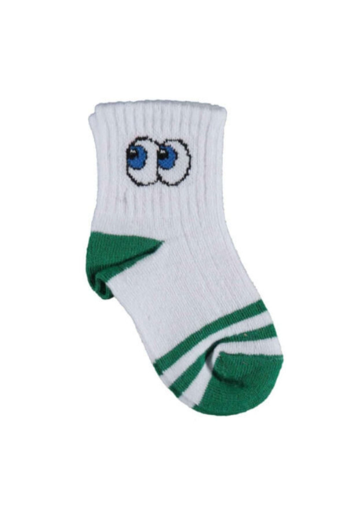 Bibaby Organik Çorap Soket Kısa Eyes Yeşil