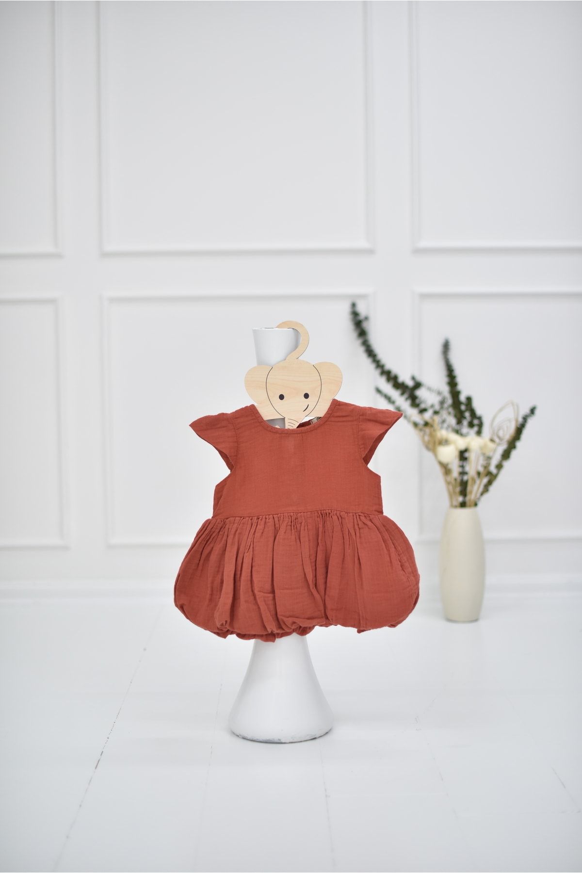 Bon Duoo Baby Balon Model Müslin Elbise