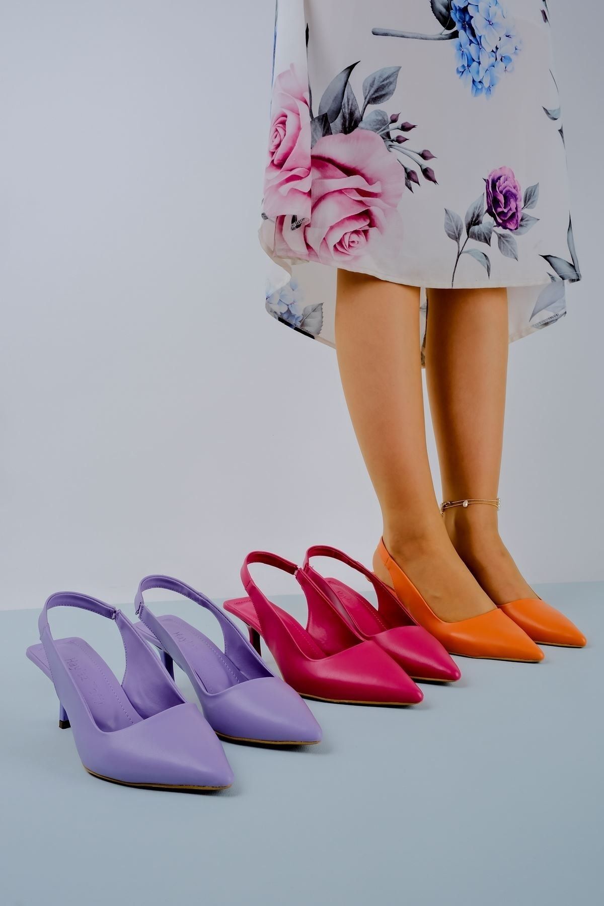 LAL SHOES & BAGS Kadın Topuklu Ayakkabı Arkası Açık